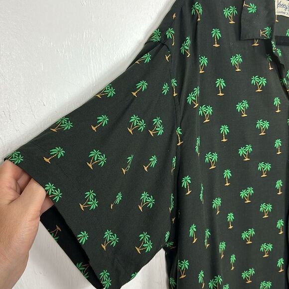 Kenny Flowers Limited Edition Palm Tree Print Short Sleeve Button Down Size XXL - Picture 3 of 9